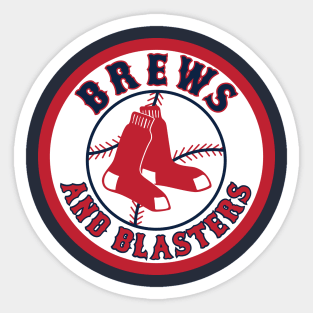 Brews and Blasters Baseball Sticker